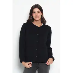 WADOS - CHAQUETA MANGA LARGA ABOTONADA ESCOTE REDONDO CON BOLSILLOS