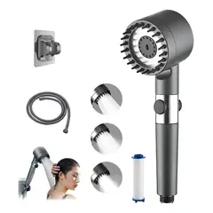 GENERICO - Kit Cabezal Para Ducha Telefono Alta Presion Y Manguera
