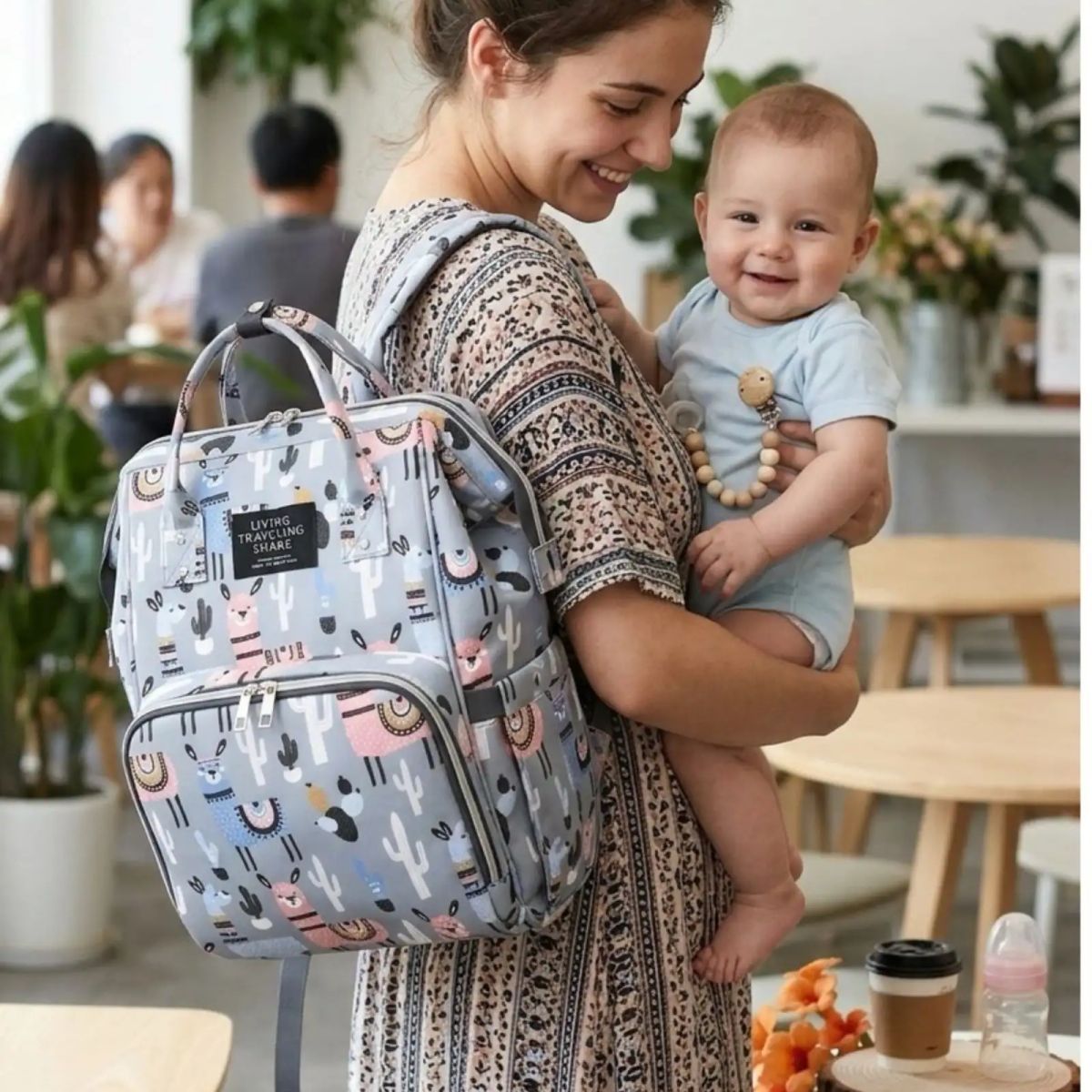GENERICO - Mochila Maternal Bolso Pañalera Térmica Impermeable Premium
