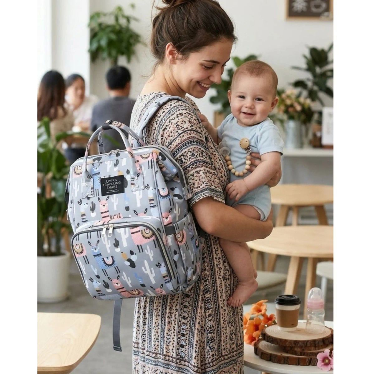 GENERICO - Mochila Maternal Bolso Pañalera Térmica Impermeable Premium