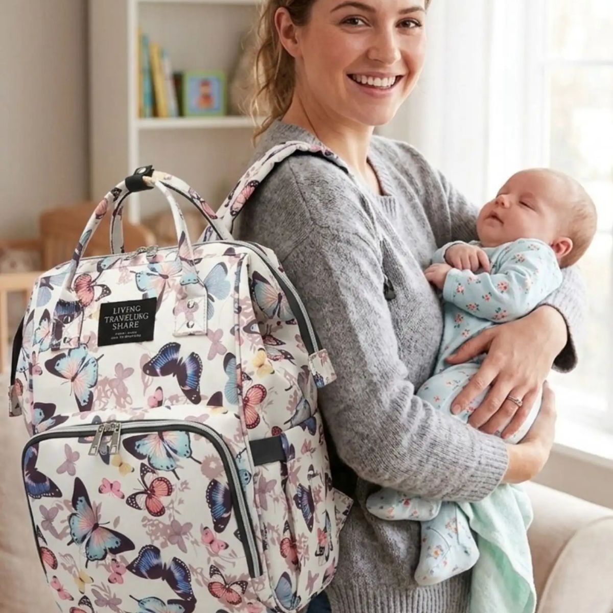GENERICO - Mochila Maternal Bolso Pañalera Térmica Impermeable Premium
