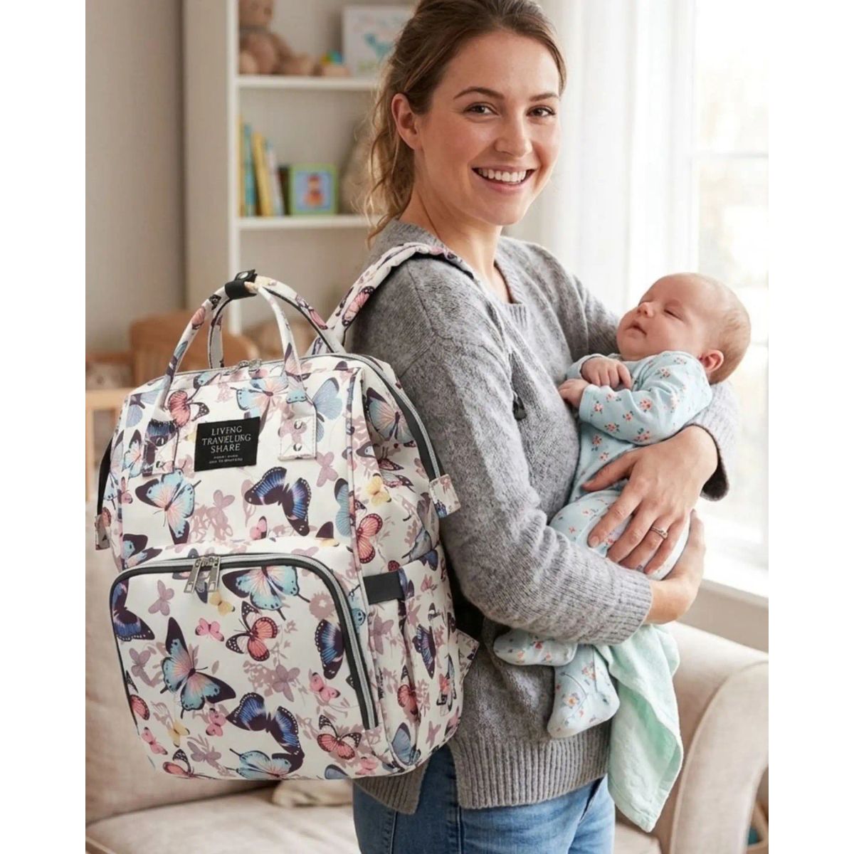 GENERICO - Mochila Maternal Bolso Pañalera Térmica Impermeable Premium
