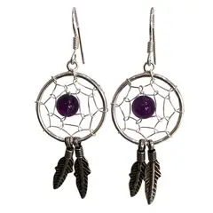 TAETHAI - Aros de plata 925 con Amatista