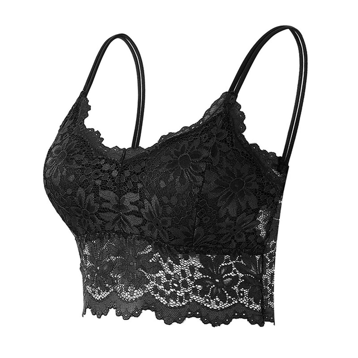 TIOZONEY - Pack 3 Sostenes Push Up Encaje Con Soft Microfibra Mujer Sexy