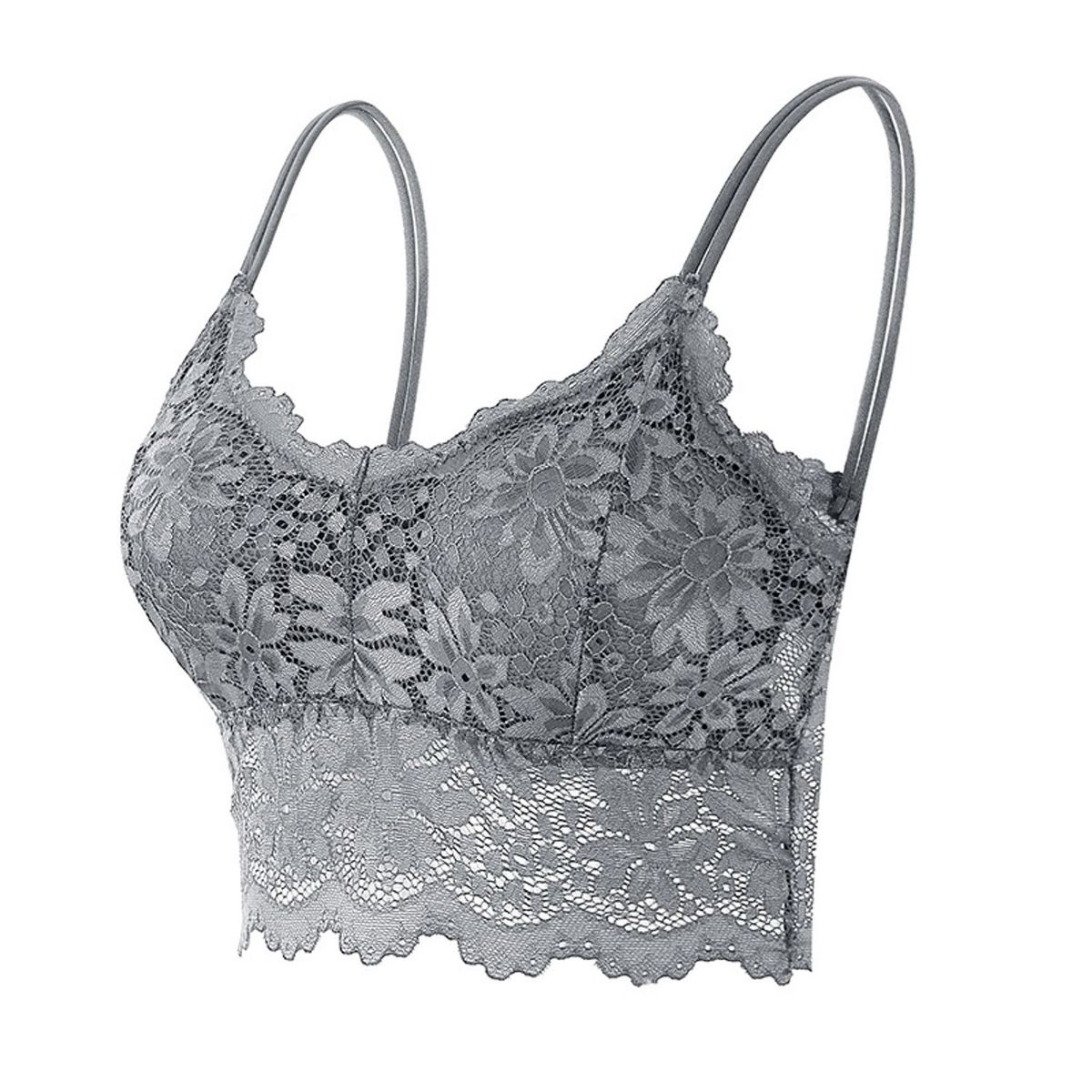 TIOZONEY - Pack 4 Sostenes Push Up Encaje Con Soft Microfibra Mujer Sexy