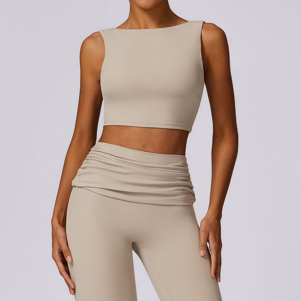 TIOZONEY - Peto deportivo Mujer-Beige