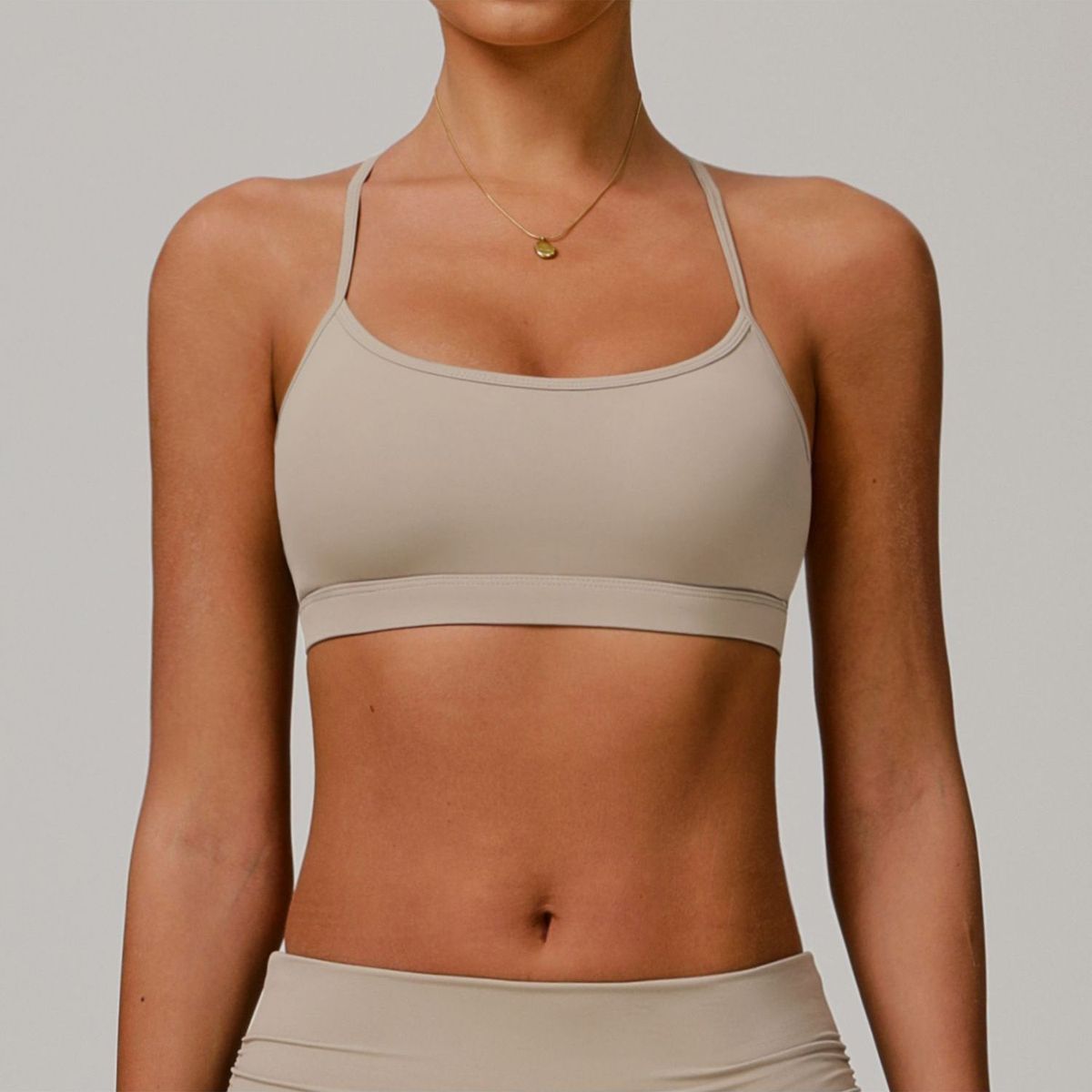 TIOZONEY - Peto deportivo Mujer-Beige