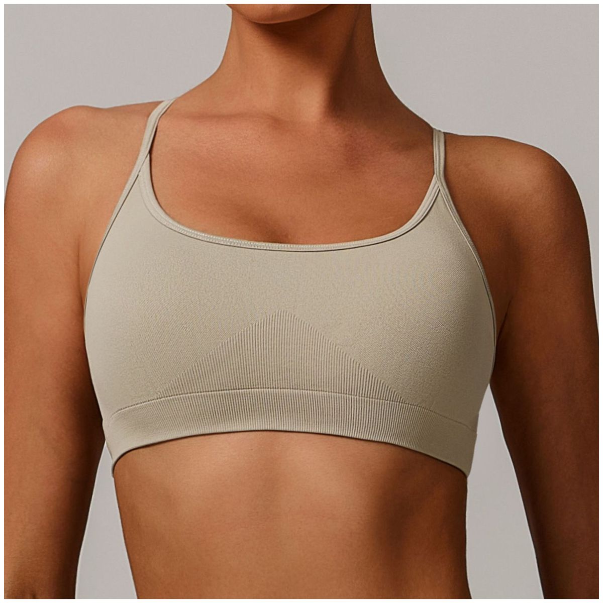TIOZONEY - Peto deportivo Mujer-Beige