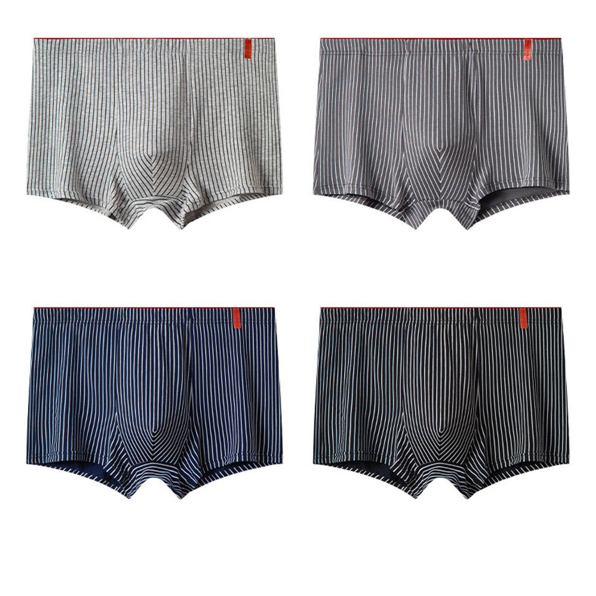 TIOZONEY - 4pcs Conjunto de ropa interior para hombre