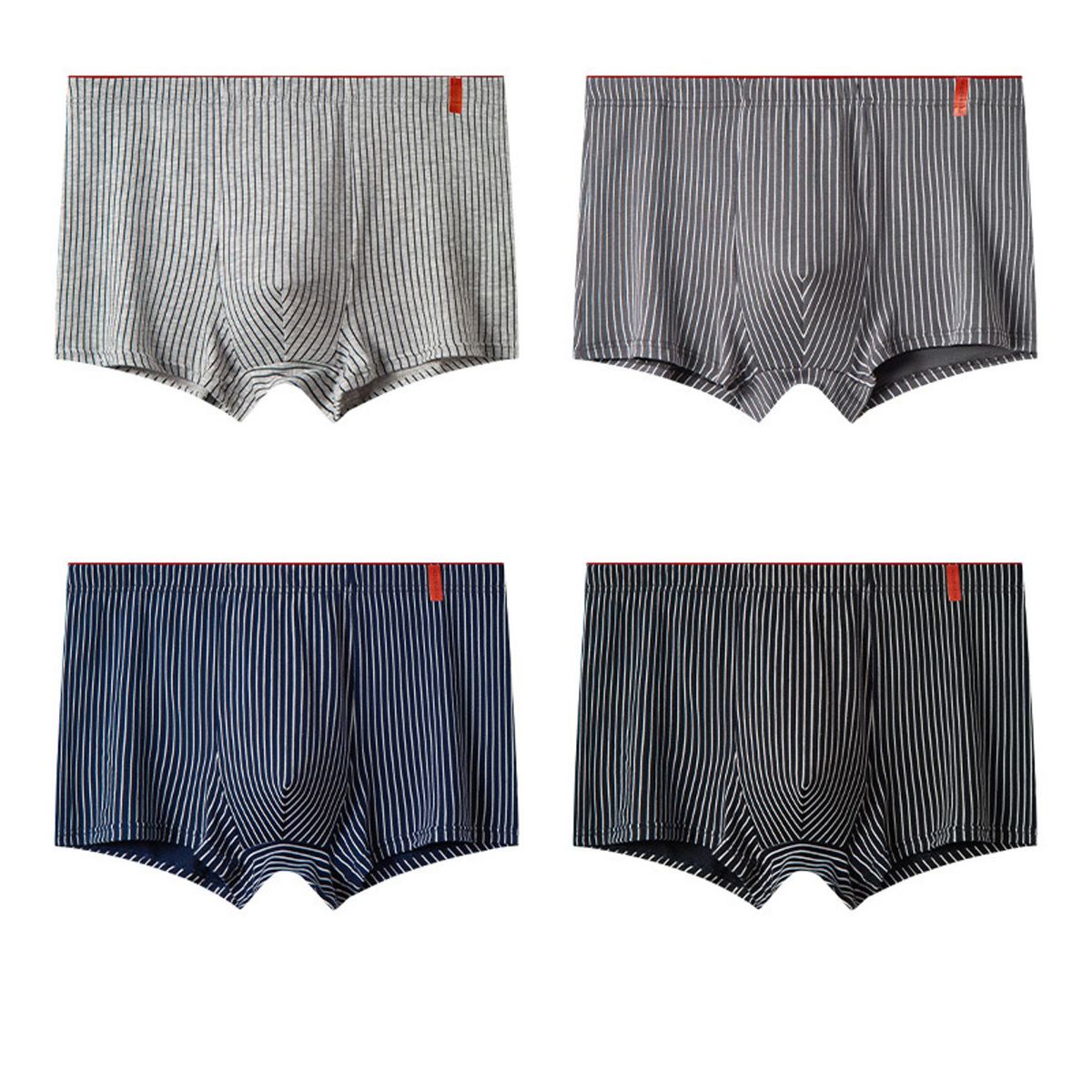 TIOZONEY - 4pcs Conjunto de ropa interior para hombre
