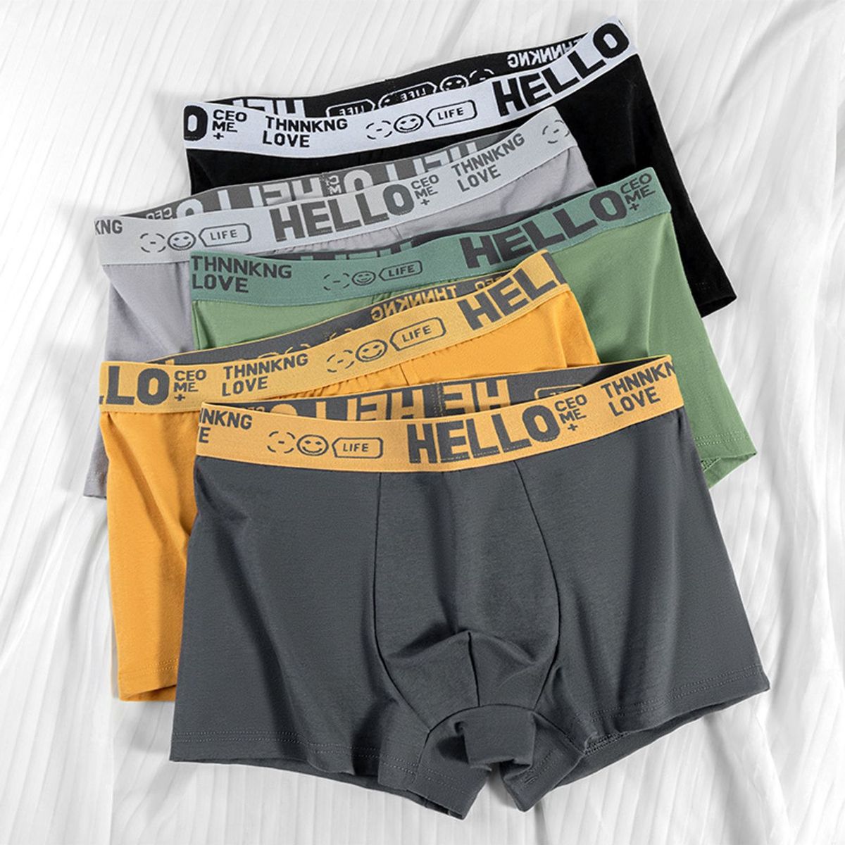 TIOZONEY - 5pcs Conjunto de ropa interior para hombre