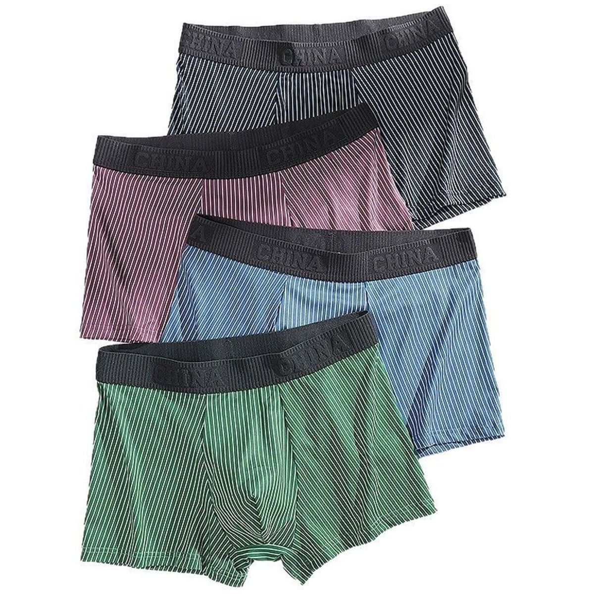 TIOZONEY - 4pcs Conjunto de ropa interior para hombre