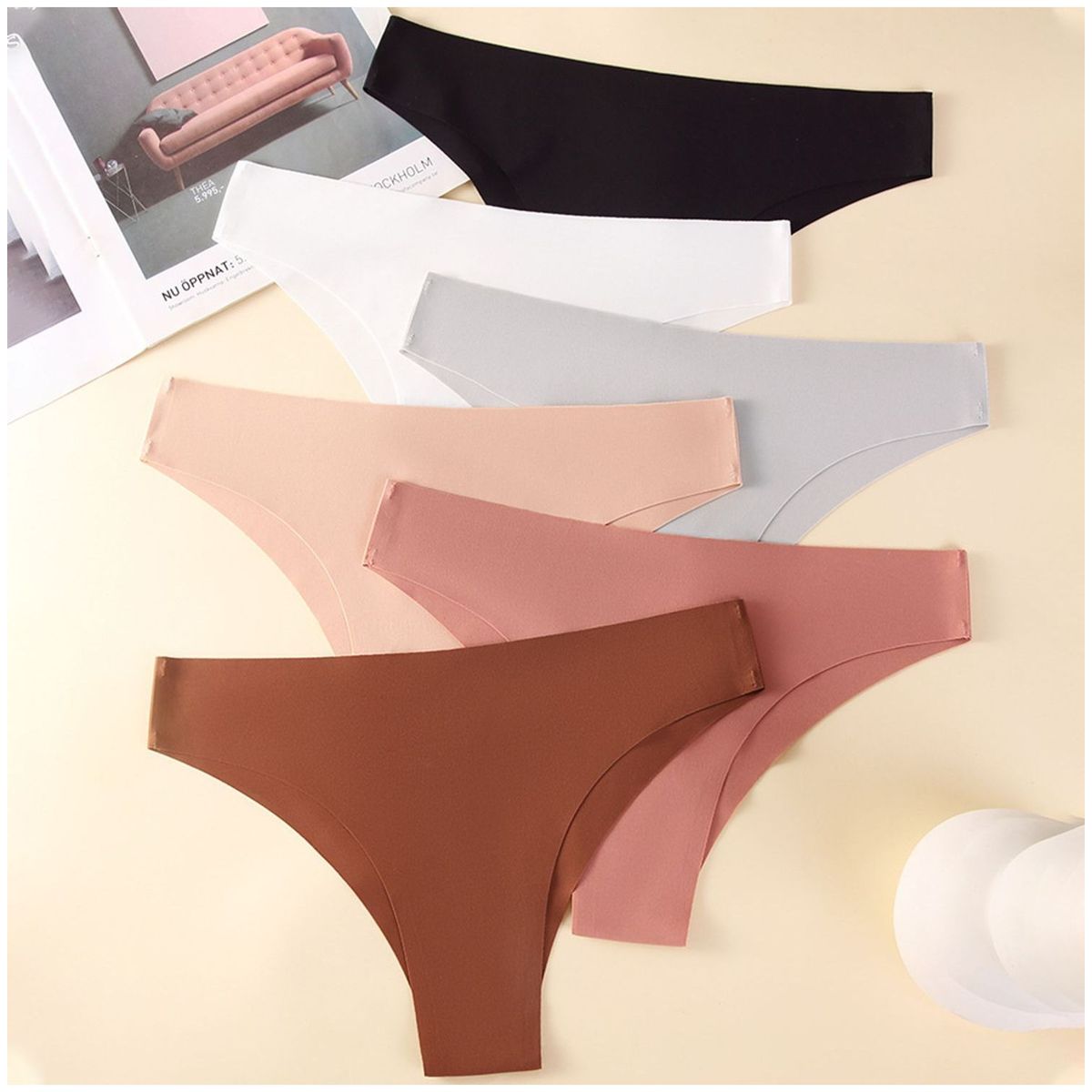 TIOZONEY - Pack de 6 Calzones Mujer