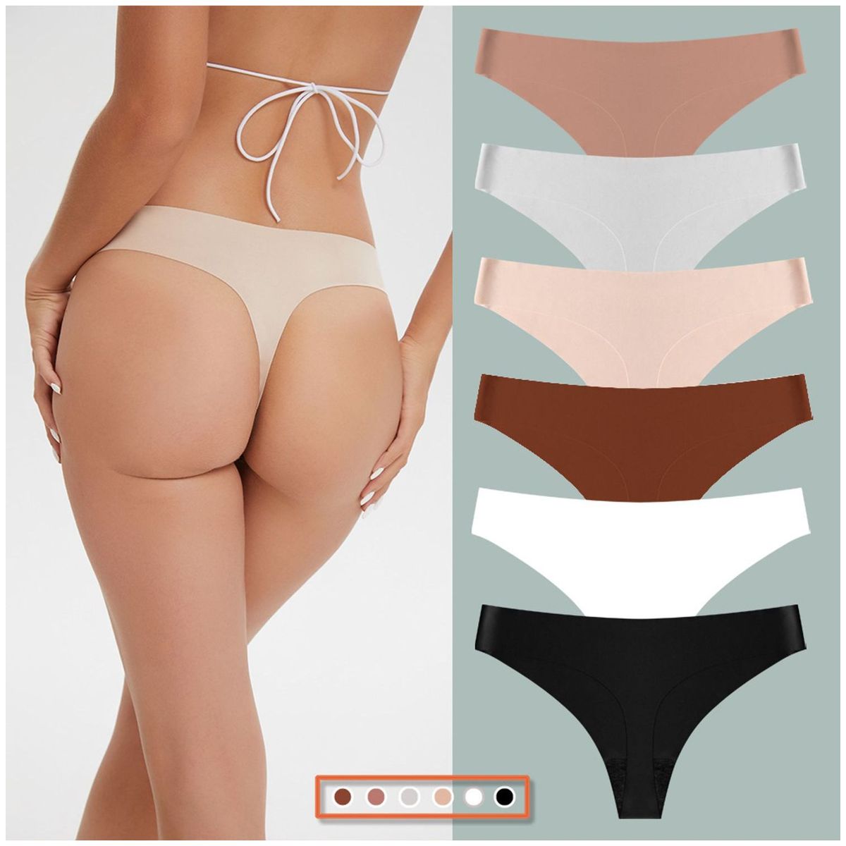 TIOZONEY - Pack de 6 Calzones Mujer