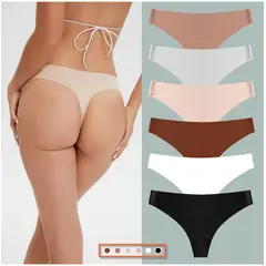 TIOZONEY - Pack de 6 Calzones Mujer