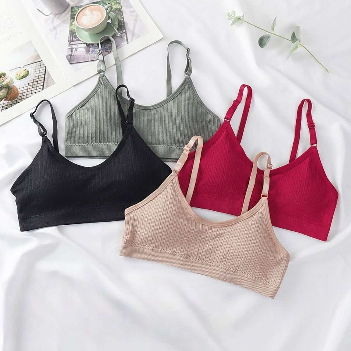 TIOZONEY - Pack De 6 Sostenes Soft Mujer