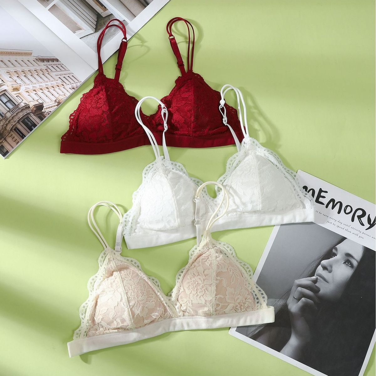 TIOZONEY - Pack De 4 Sostenes Soft Mujer