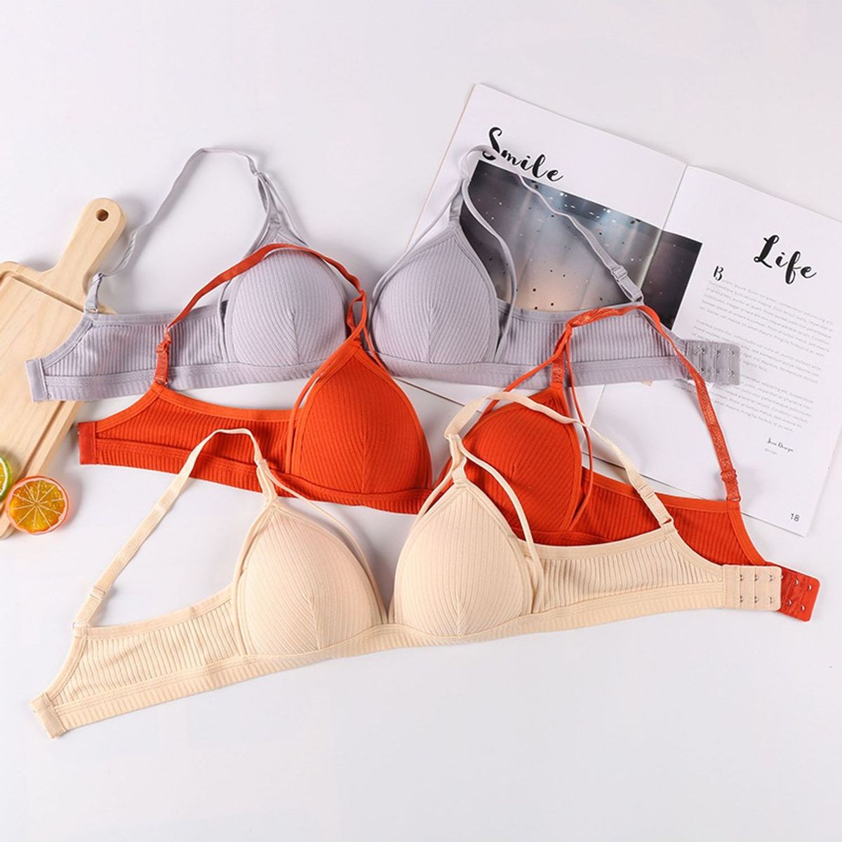 TIOZONEY - Pack De 6 Sostenes Soft Mujer