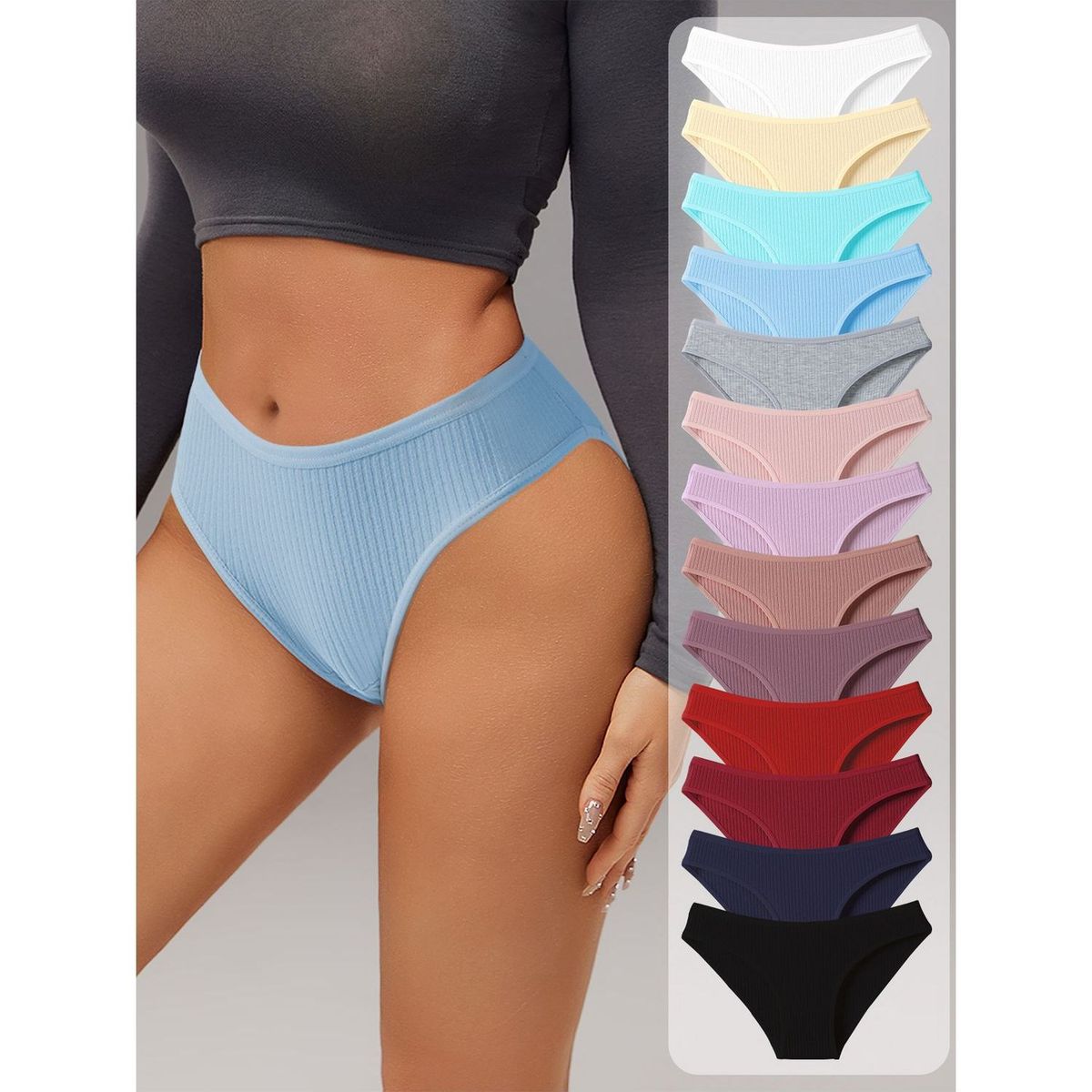 TIOZONEY - Pack de 12 Calzones Mujer