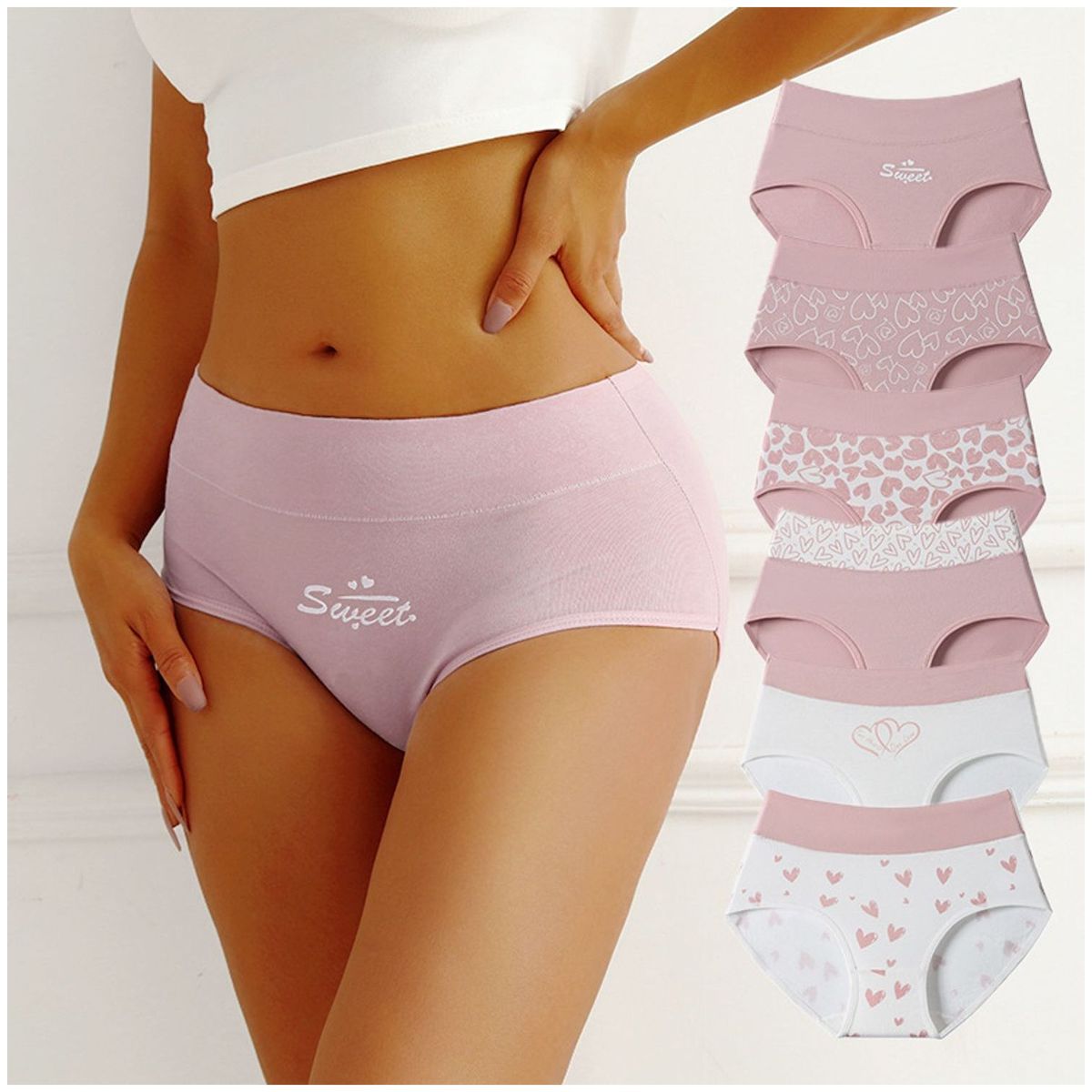TIOZONEY - Pack de 6 Calzones Mujer