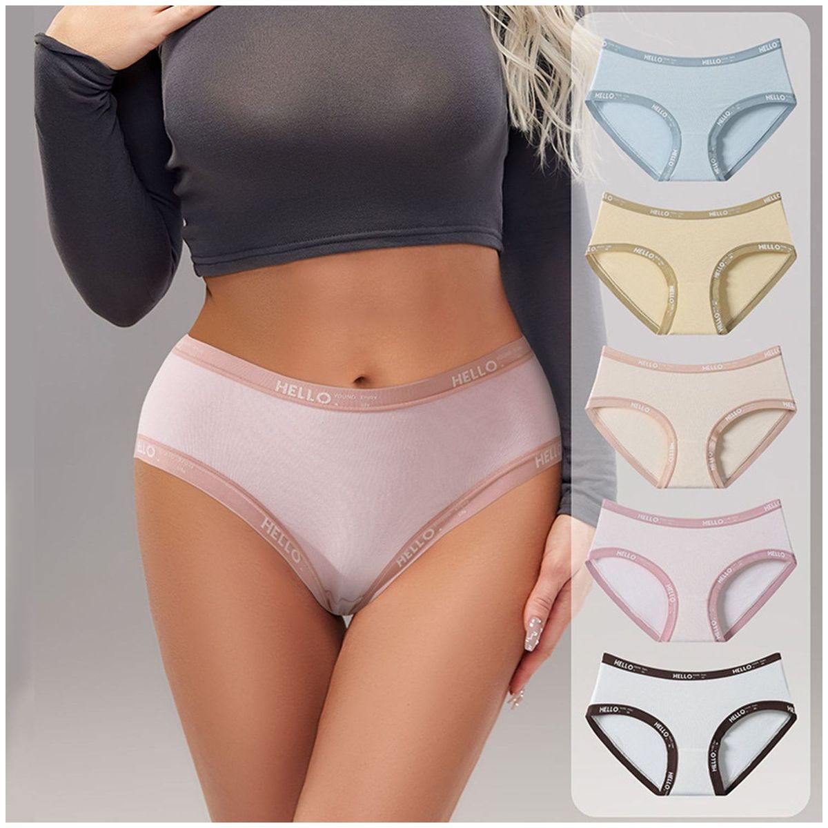 TIOZONEY - Pack de 5 Calzones Mujer