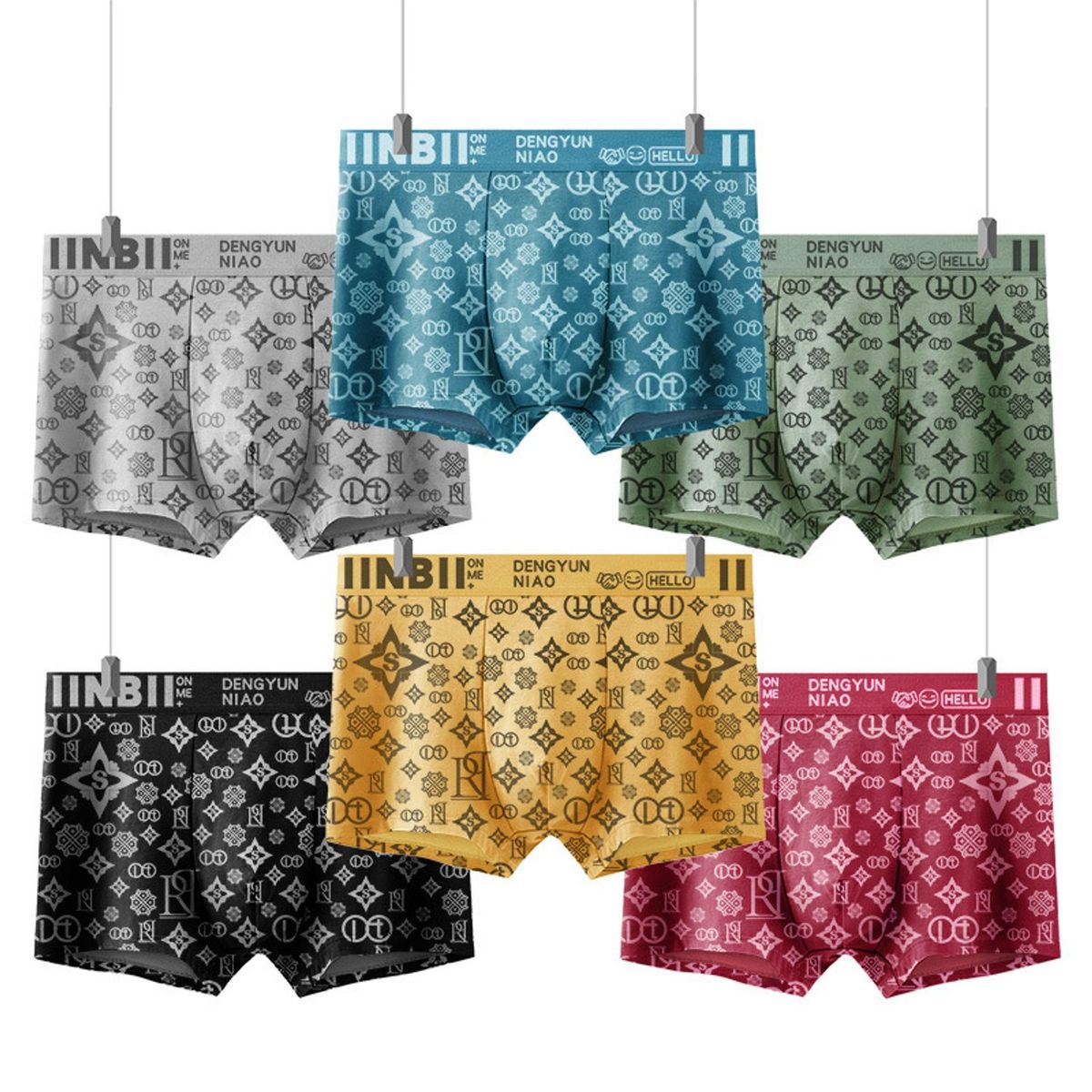 TIOZONEY - Pack De 6 Boxers Algodón Hombre