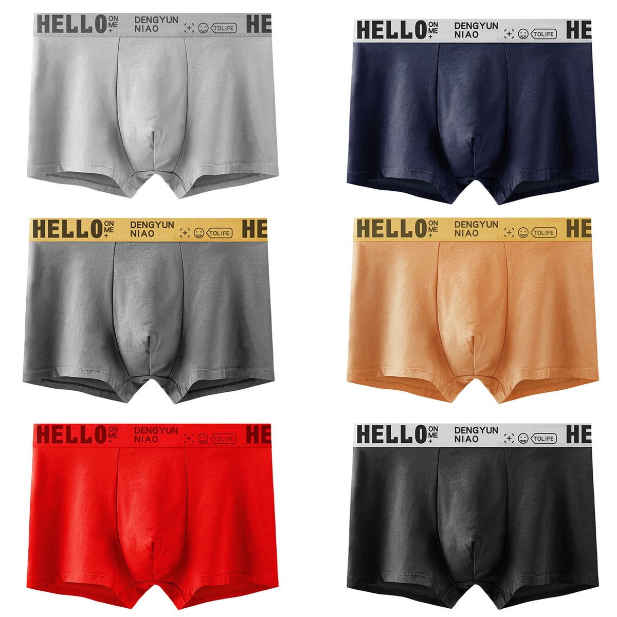 TIOZONEY - Pack De 6 Boxers Algodón Hombre