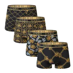 TIOZONEY - Pack De 4 Boxers Algodón Hombre