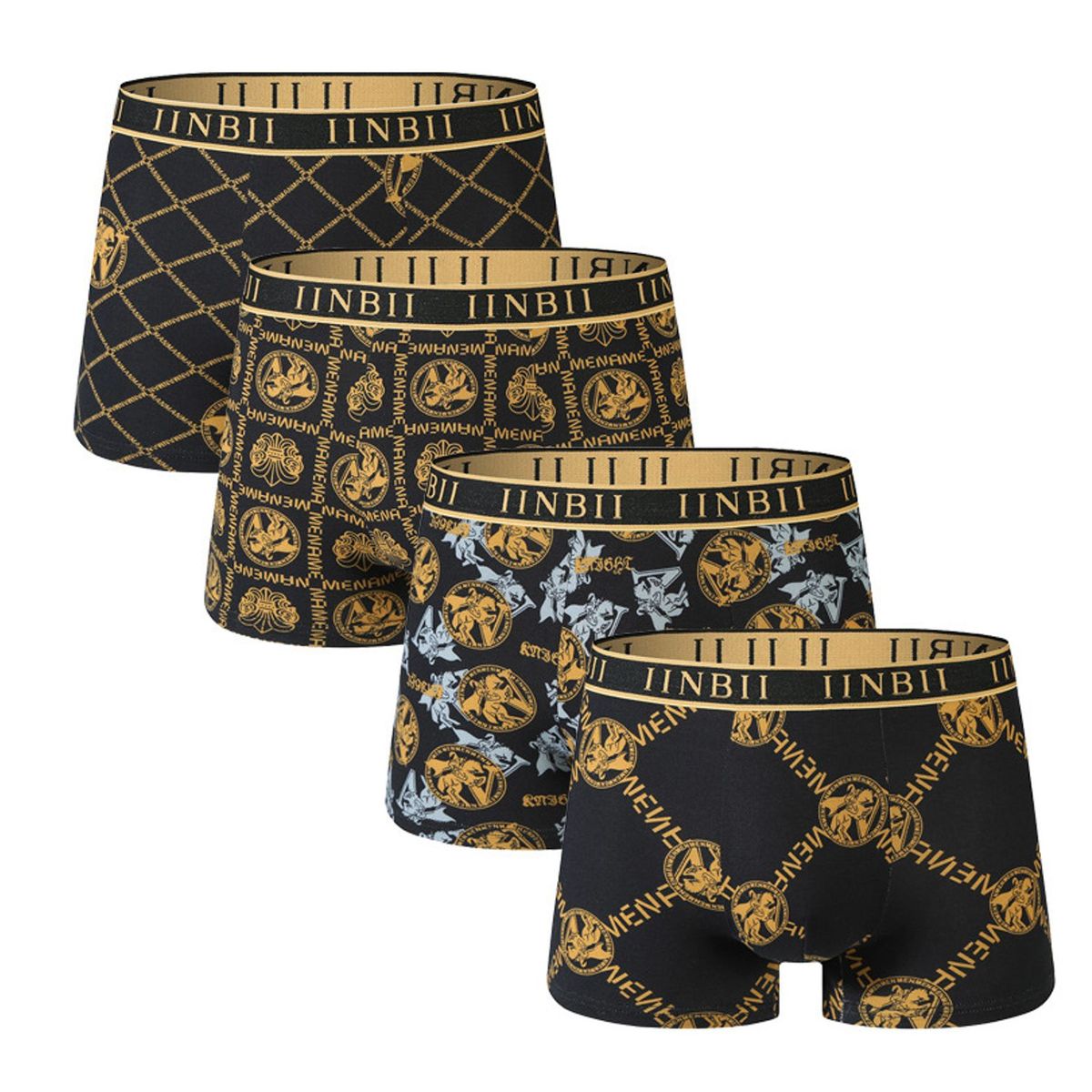 TIOZONEY - Pack De 4 Boxers Algodón Hombre