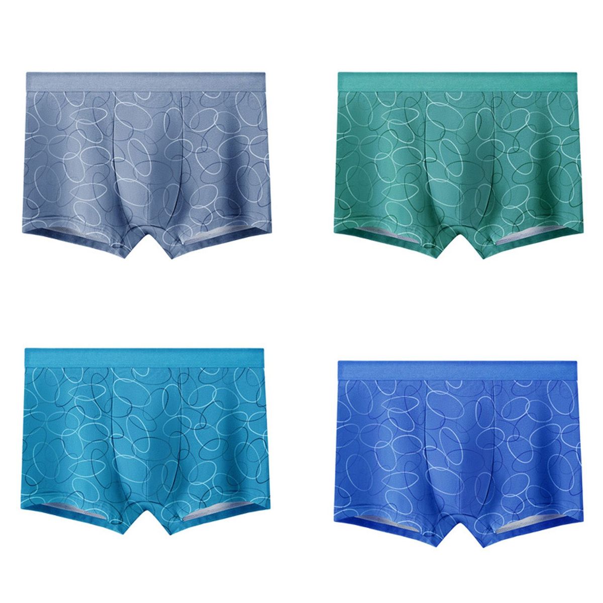 TIOZONEY - Pack De 4 Boxers Algodón Hombre