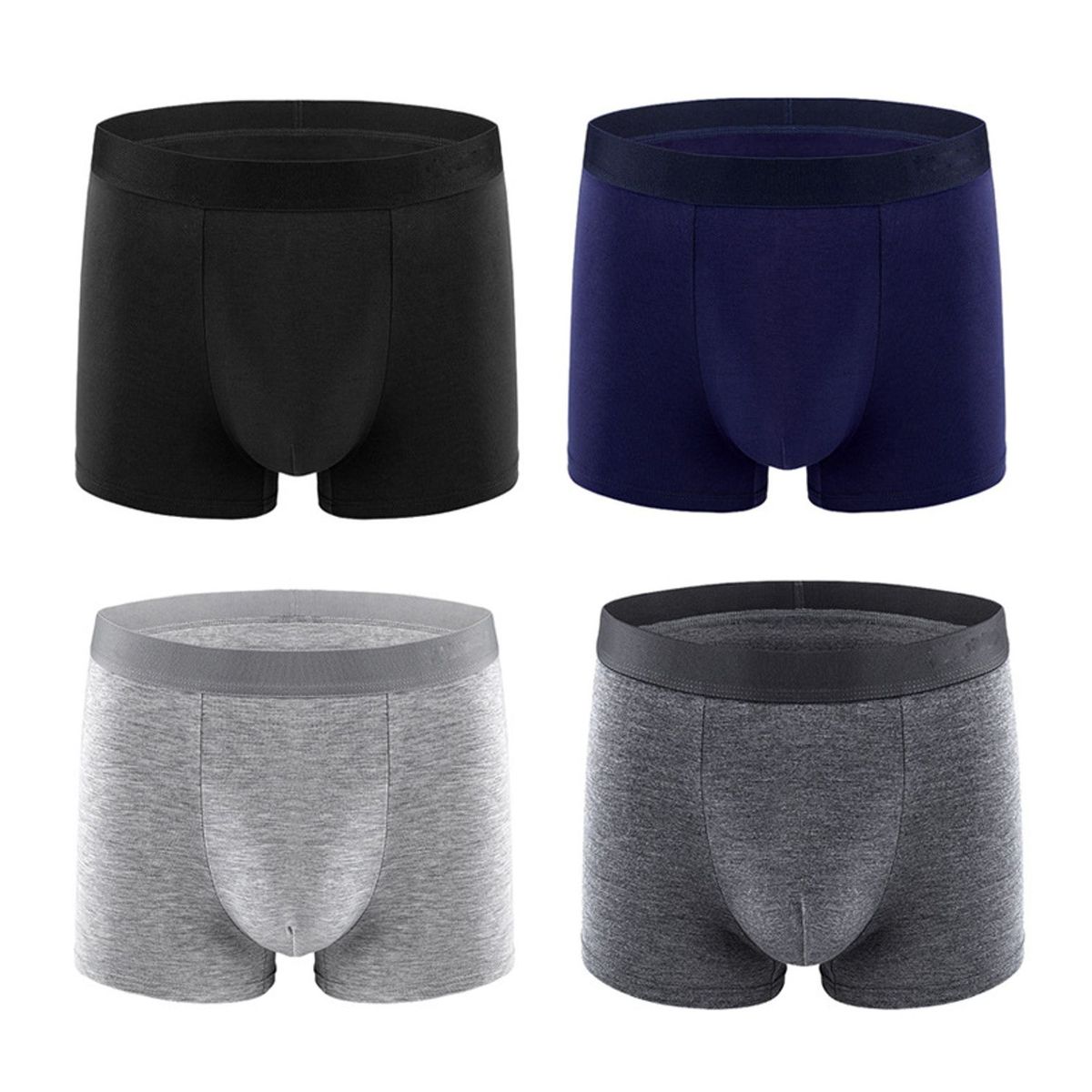 TIOZONEY - Pack De 4 Boxers Algodón Hombre
