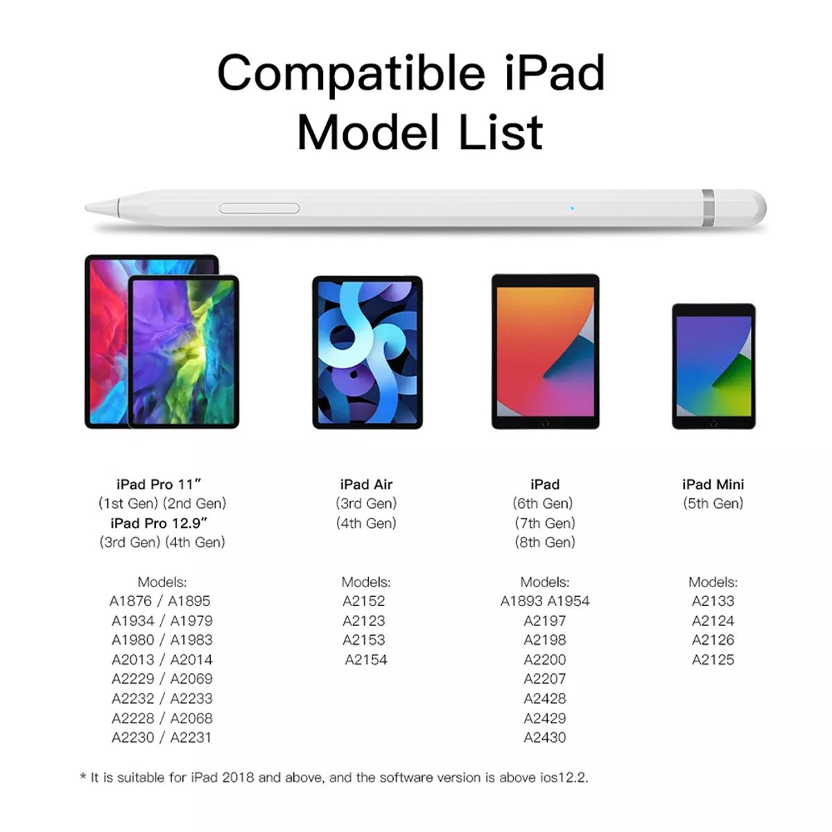 CORRERREY - Lapiz Pencil Tactil Stylus para Apple Ipad pencil