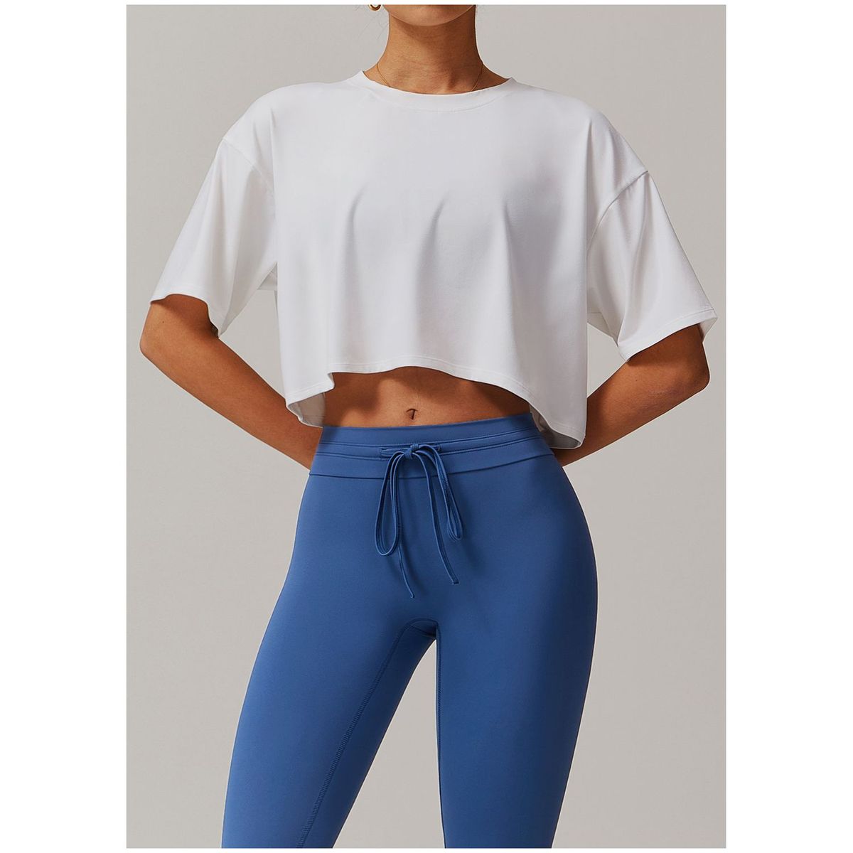 TIOZONEY - Camiseta deportiva de manga corta para mujer-Blanco