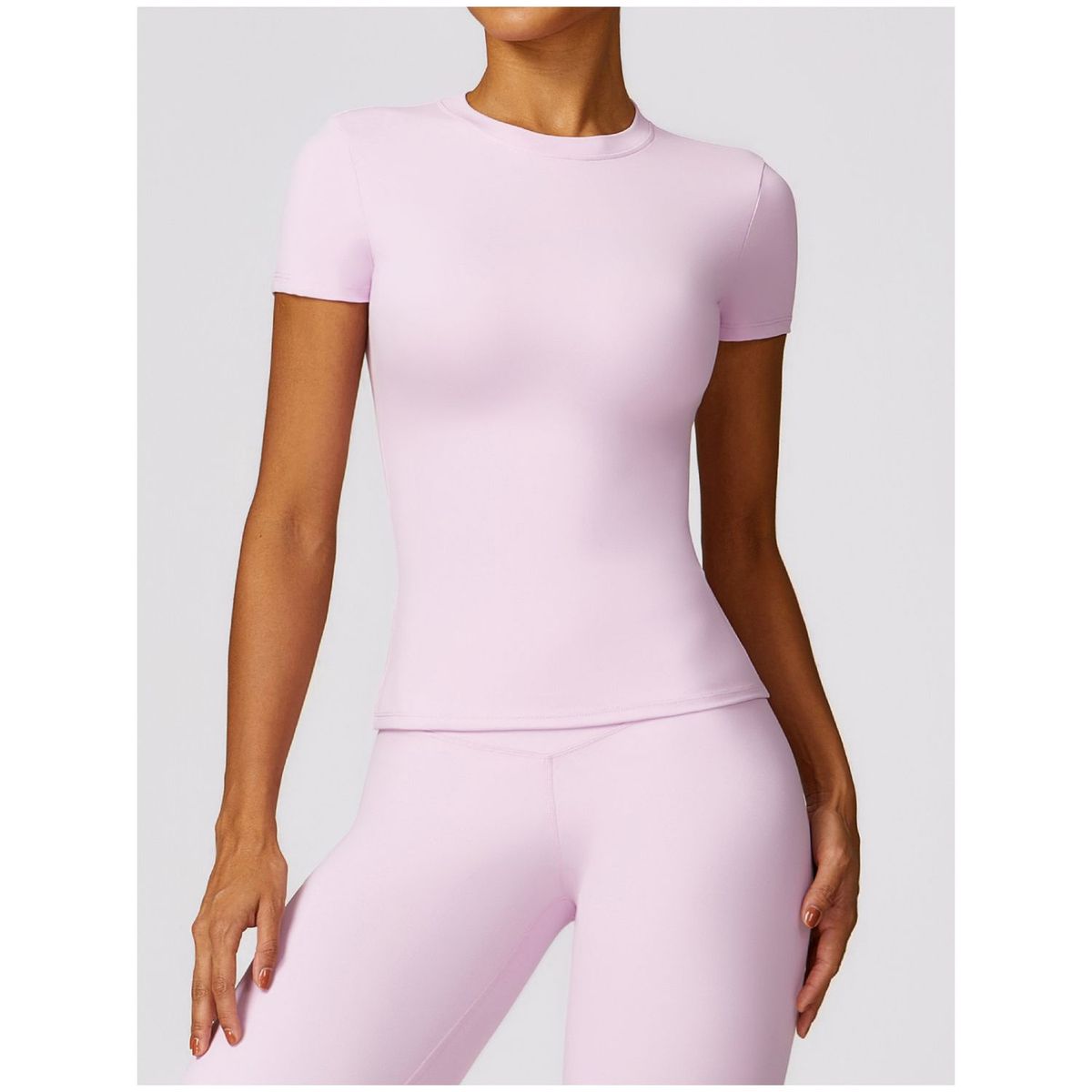 TIOZONEY - Camiseta deportiva de manga corta para mujer-Rosado