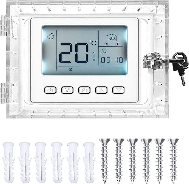 KUANGYE Caja Protector Termostato Universal Cobertor Con Llave
