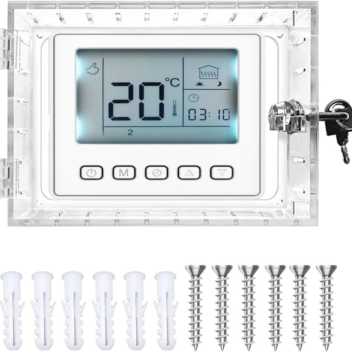 KUANGYE - Caja Protector Termostato Universal Cobertor Con Llave