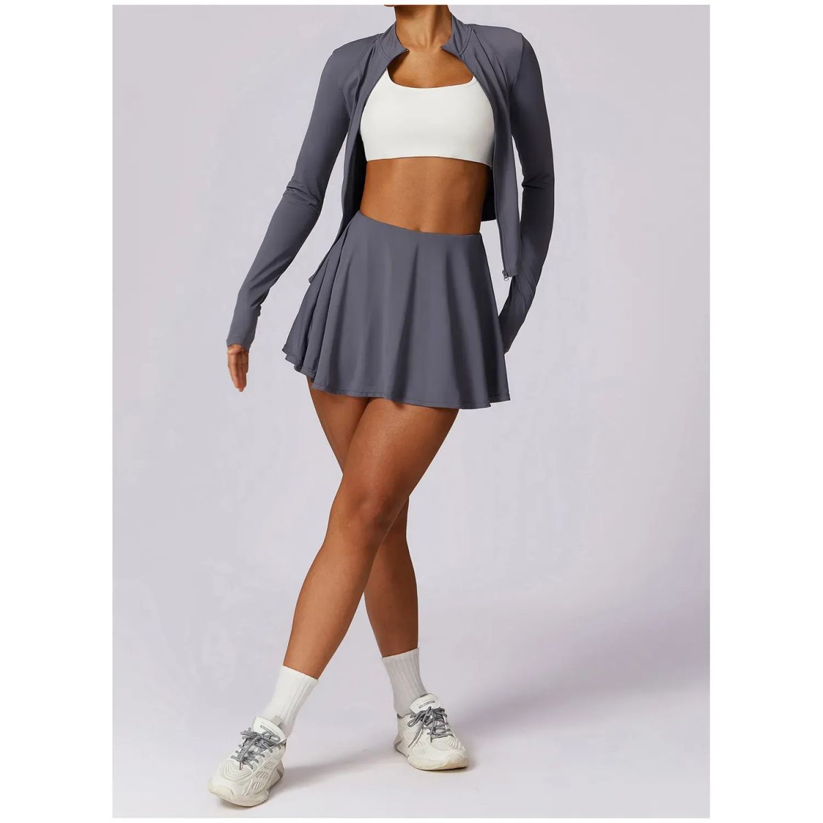 TIOZONEY - Faldas atléticas para tenis y golf - Gris