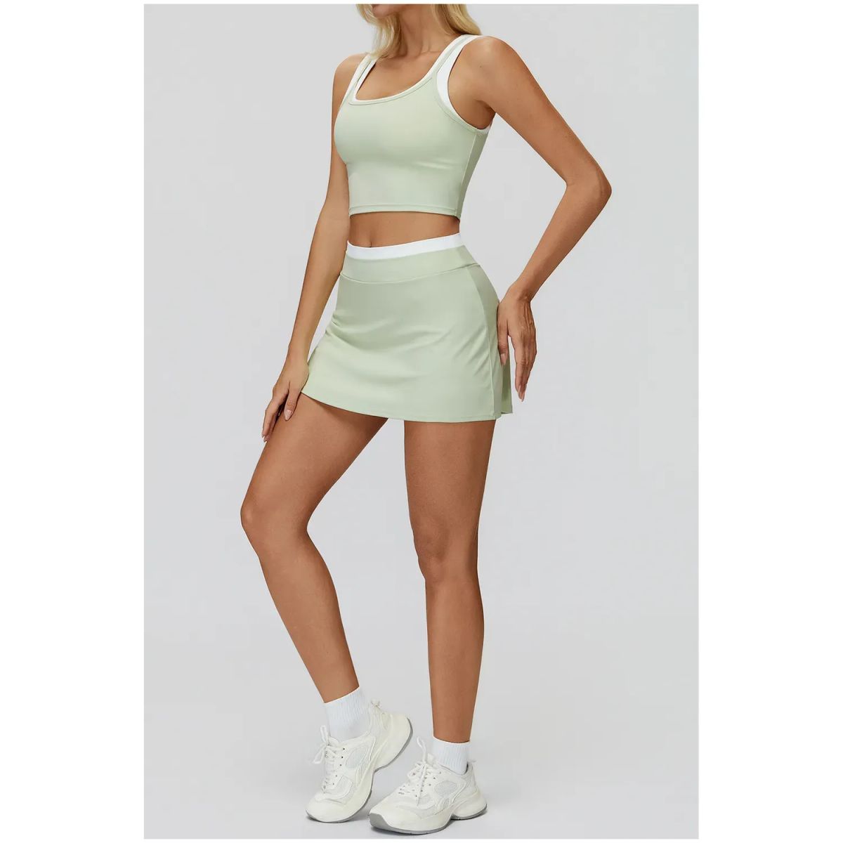 TIOZONEY - Faldas atléticas para tenis y golf - Verde