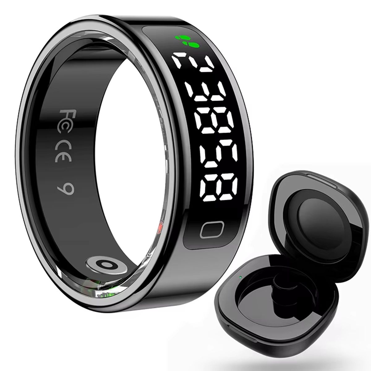 DANWEILE - Un anillo inteligente con pantalla, resistencia al agua y monitorización de la frecuencia cardíaca.