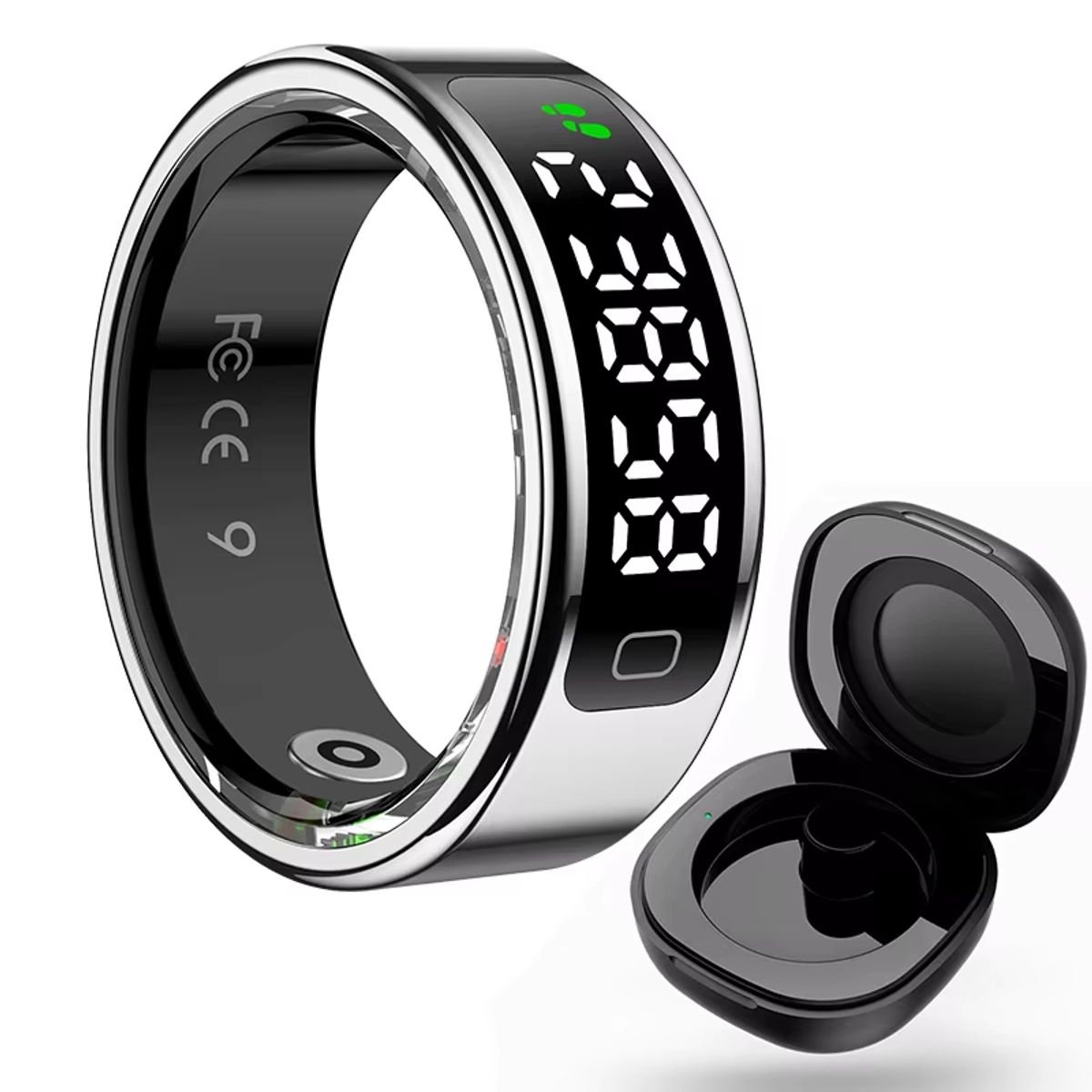 DANWEILE - Un anillo inteligente con pantalla, resistencia al agua y monitorización de la frecuencia cardíaca.