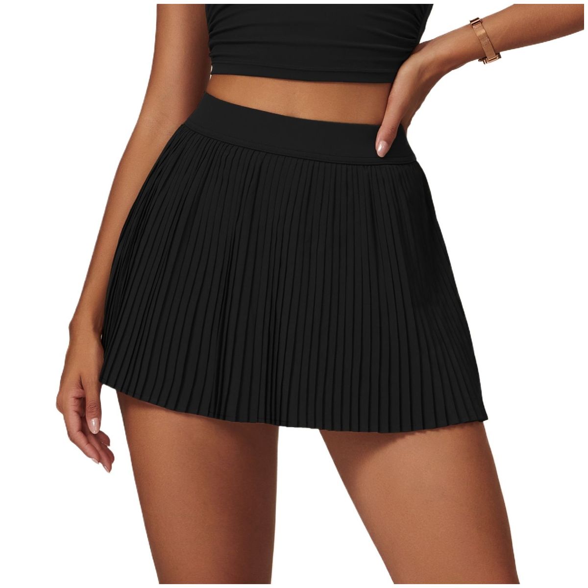 TIOZONEY - Faldas atléticas para tenis y golf - Negro