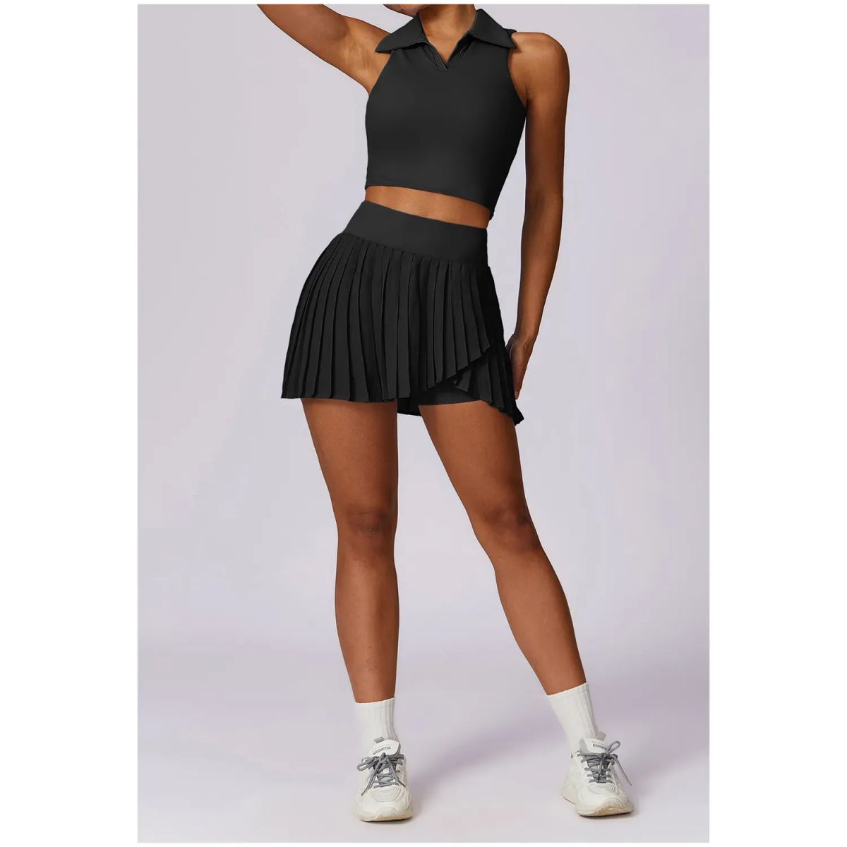 TIOZONEY - Faldas atléticas para tenis y golf - Negro