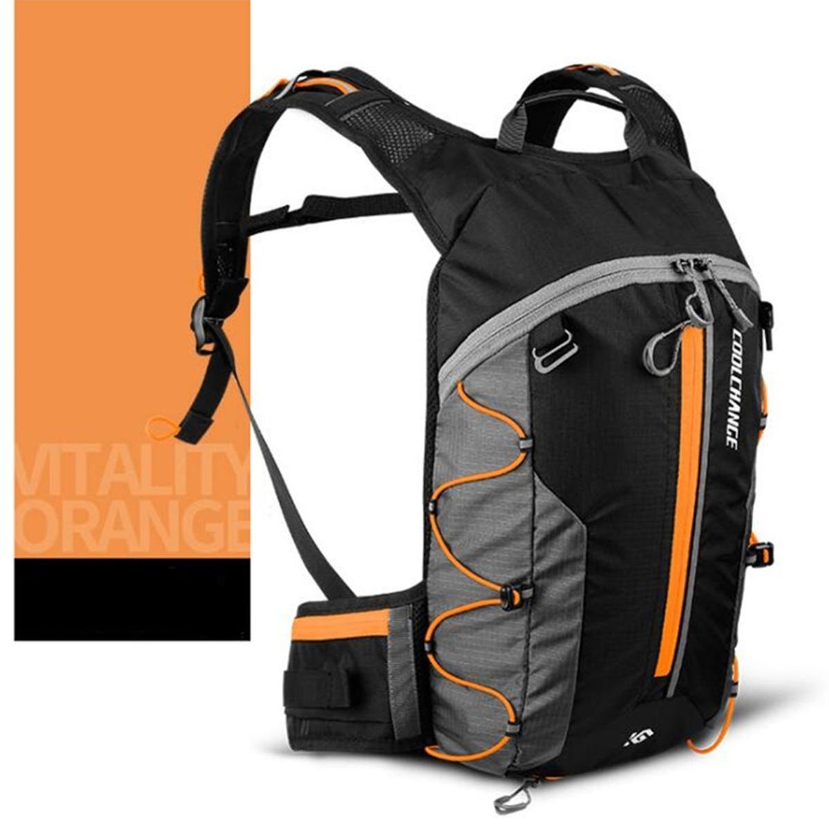 TIOZONEY - 10L MTB Bicicleta Ciclismo Mochila Paquete  - Naranja negro
