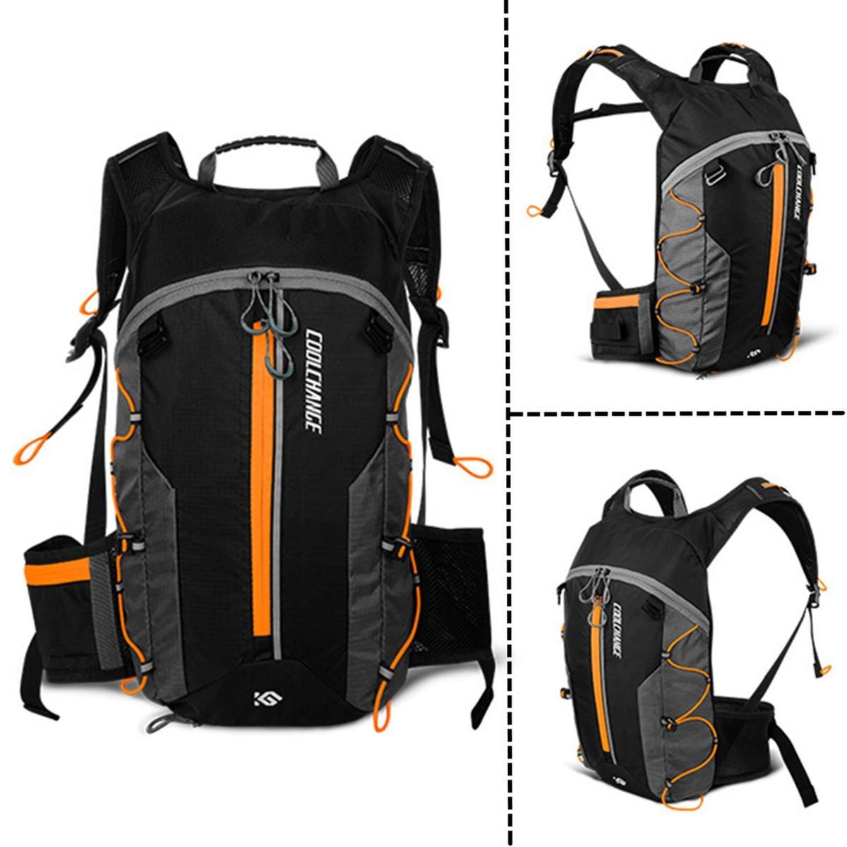 TIOZONEY - 10L MTB Bicicleta Ciclismo Mochila Paquete  - Naranja negro