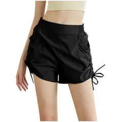 TIOZONEY - Pantalones cortos para mujer - Negro