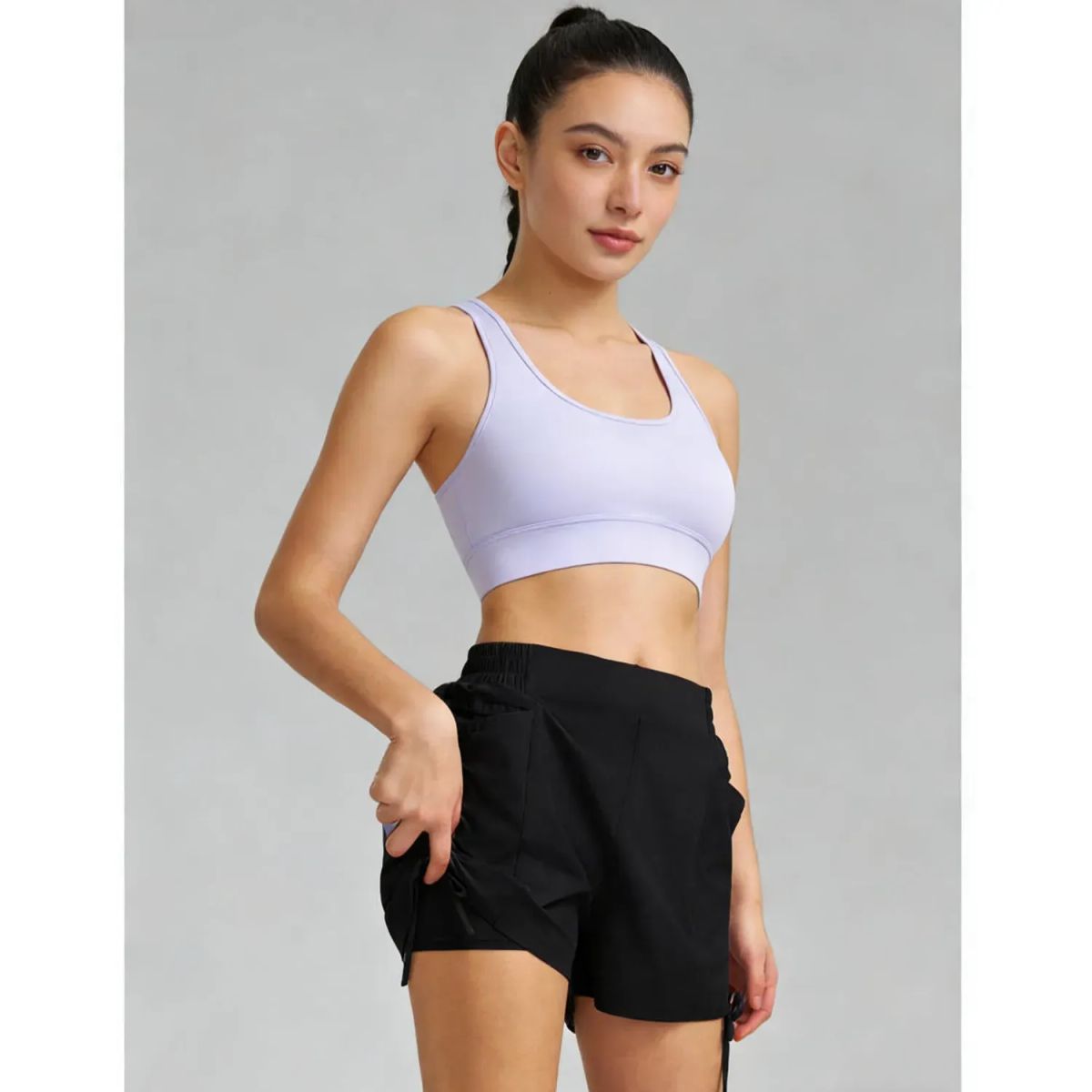 TIOZONEY - Pantalones cortos para mujer - Negro