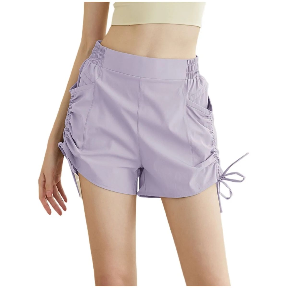 TIOZONEY - Pantalones cortos para mujer - Morado