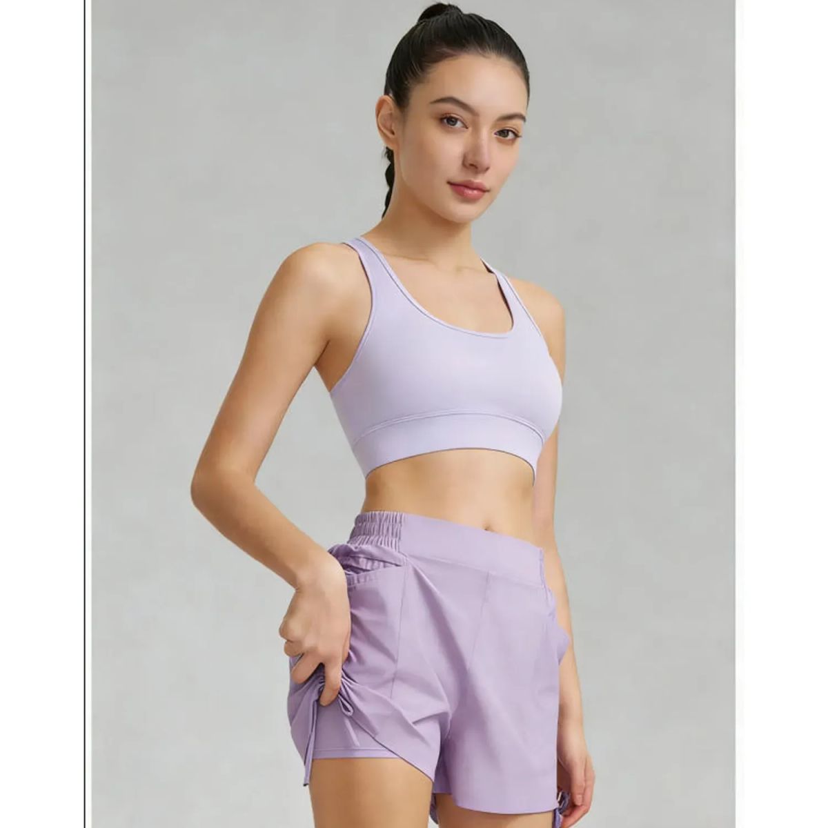 TIOZONEY - Pantalones cortos para mujer - Morado