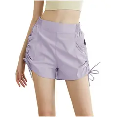 TIOZONEY - Pantalones cortos para mujer - Morado