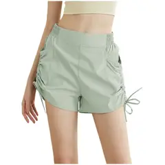 TIOZONEY - Pantalones cortos para mujer - Verde